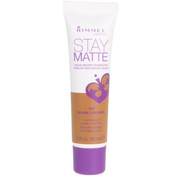 Rimmel London Stay Matte Liquid Mousse Foundation 502 Warm Caramel